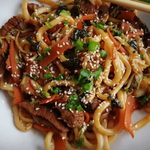 Makaron udon z Wołowiną