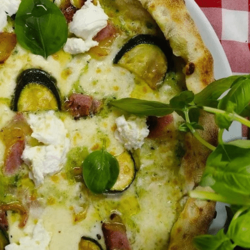 Pizza Zucchine e Guanciale