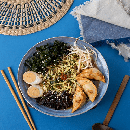 Ramen z pierożkami