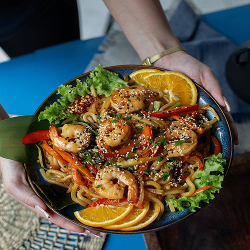 Udon z warzywami
