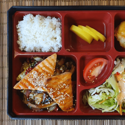 Salmon teriyaki set
