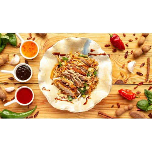 Ryż jaśminowy z warzywami i tofu w sosie słodko-ostrym