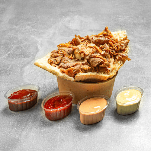 Kebab w bułce (samo mięso)