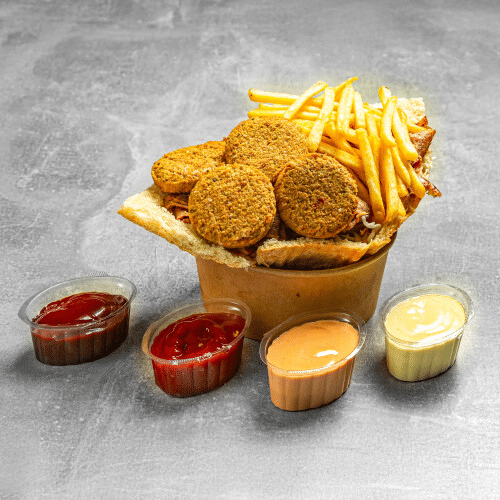 Kebab w bułce wegetariański