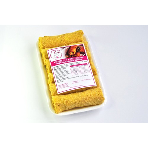 Krokiety z kurczakiem, pieczarkami i serem 600g (mrożone)