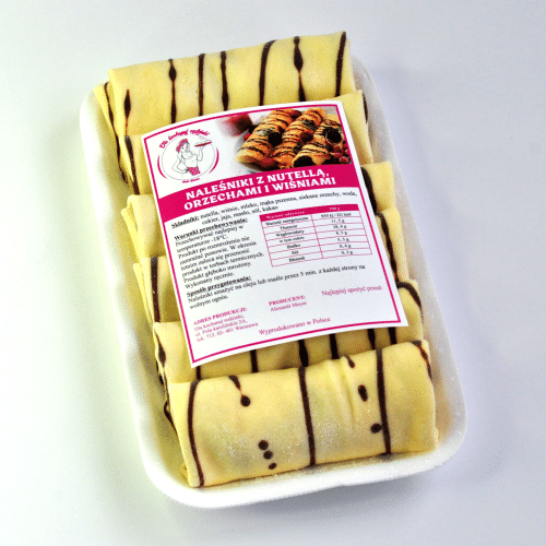 Naleśniki z Nutellą, orzechami i wiśniami (mrożone) 500g