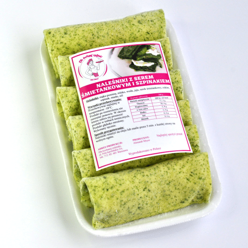Naleśniki z serem śmietankowym i szpinakiem (mrożone) 500g