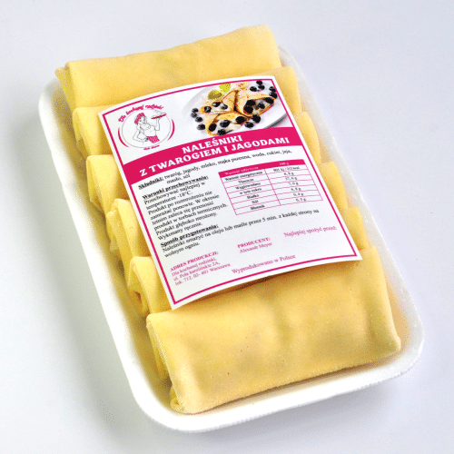 Naleśniki z twarogiem i jagodami (mrożone) 500g