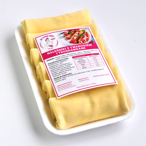 Naleśniki z twarogiem i truskawkami (mrożone) 500g
