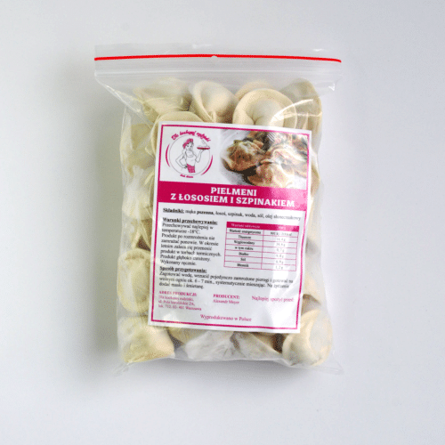 Pielmieni z łososia i szpinaku (mrożone) 500 g