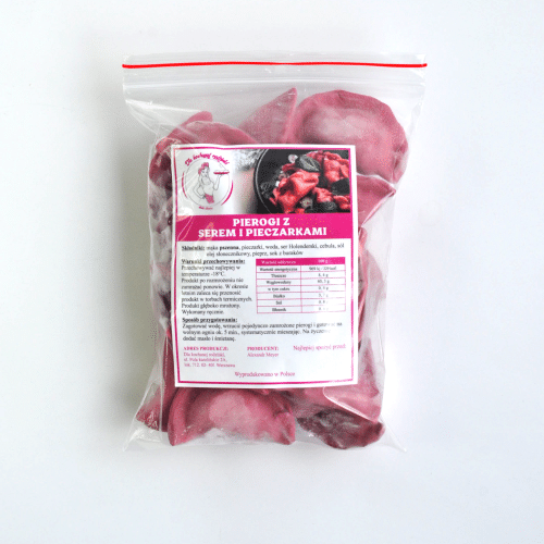 Pierogi firmowe z pieczarkami i serem  (mrożone) 500 g
