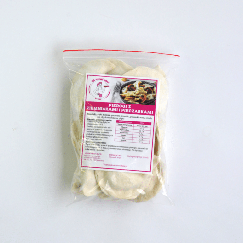 Pierogi z ziemniakami i pieczarkami (mrożone) 500 g