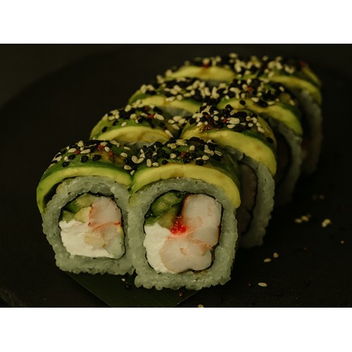 Awokado roll z krewetkami