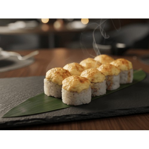 Zapiekany z krewetkami