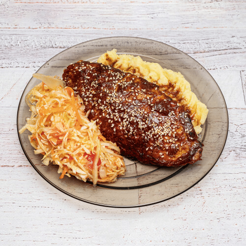 Soczysty kurczak w aromatycznym sosie sojowo-miodowo-pikantnym