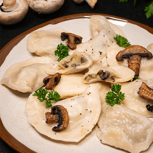 Pierogi z ziemniakami i borowikami