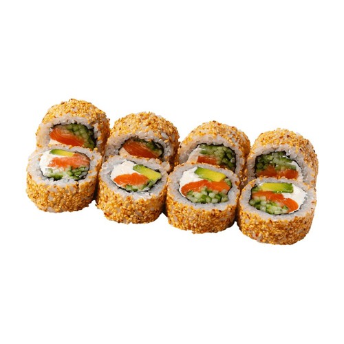 Kalifornia w sezamie z łososiem