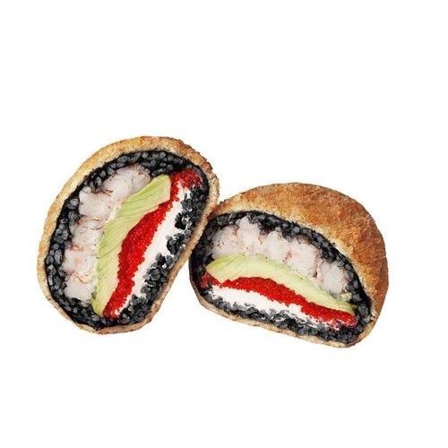 Black Hero burger z krewetkami