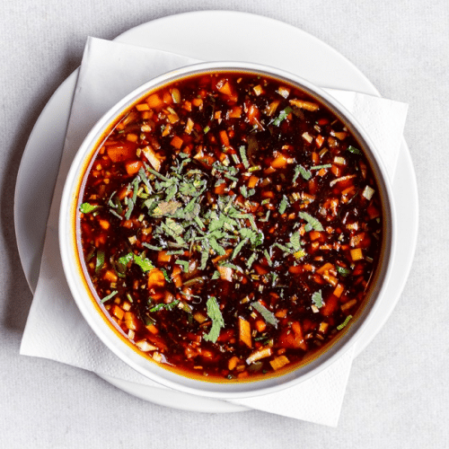 Veg hot and sour soup
