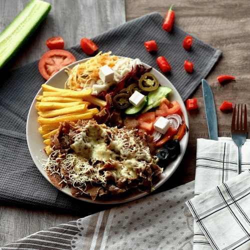 Talerz kebab z serem