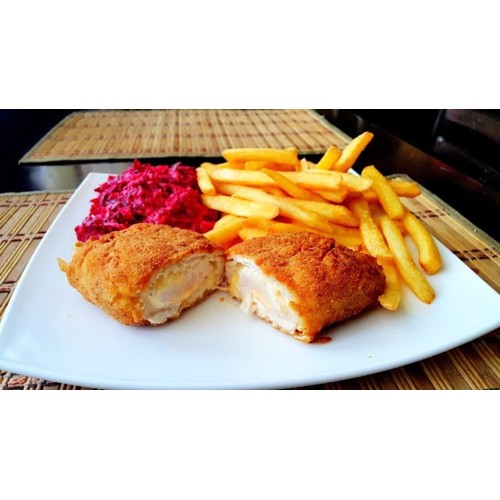 DEVOLAY, FRYTKI, SAŁATKA