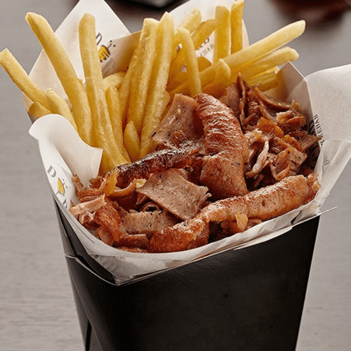Kebab w kubełku bez sałatek (Duży)