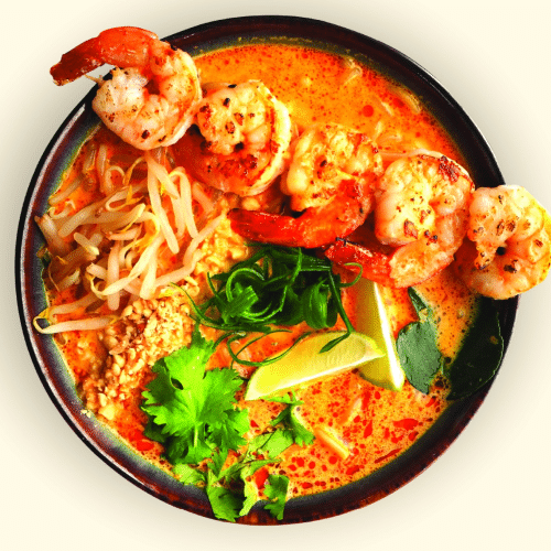 Laksa z krewetkami