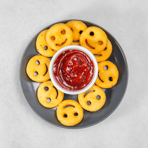 Buzie ziemniaczane z ketchupem